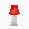 OSCAR Silver Rechargeable Lamp with 7.1" Marilyn Velvet Lampshade
