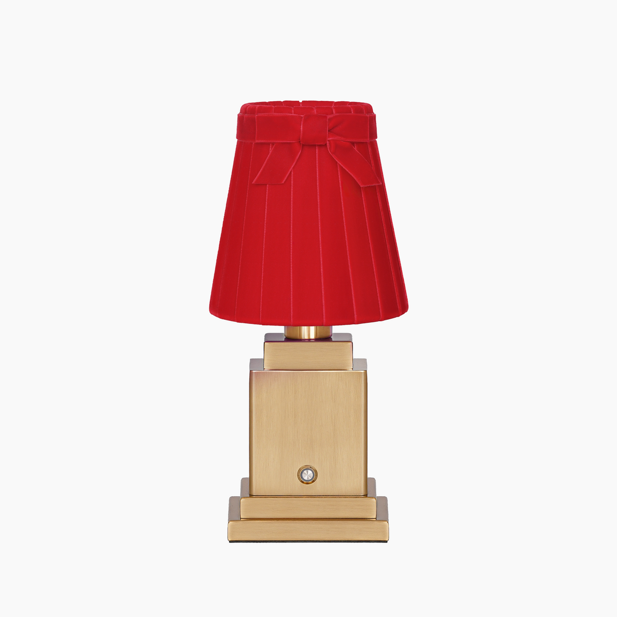 OSCAR Brass Rechargeable Lamp with 5.5" Marilyn Velvet Lampshade