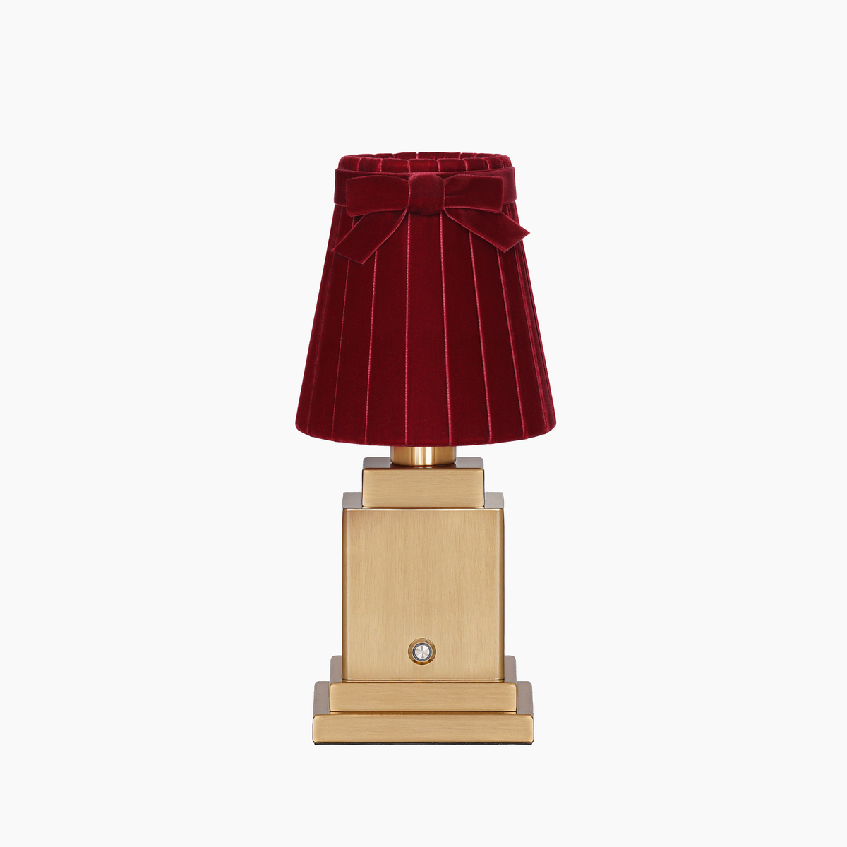 OSCAR Brass Rechargeable Lamp with 5.5" Vampire Velvet Lampshade