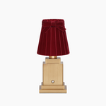 OSCAR Brass Rechargeable Lamp with 5.5" Vampire Velvet Lampshade