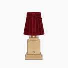 OSCAR Brass Rechargeable Lamp with 5.5" Vampire Velvet Lampshade