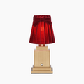 OSCAR Brass Rechargeable Lamp with 5.5" Vampire Velvet Lampshade