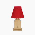 OSCAR Brass Rechargeable Lamp with 7.1" Marilyn Velvet Lampshade