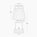 OSCAR Brass Rechargeable Lamp with 5.5" Vampire Velvet Lampshade