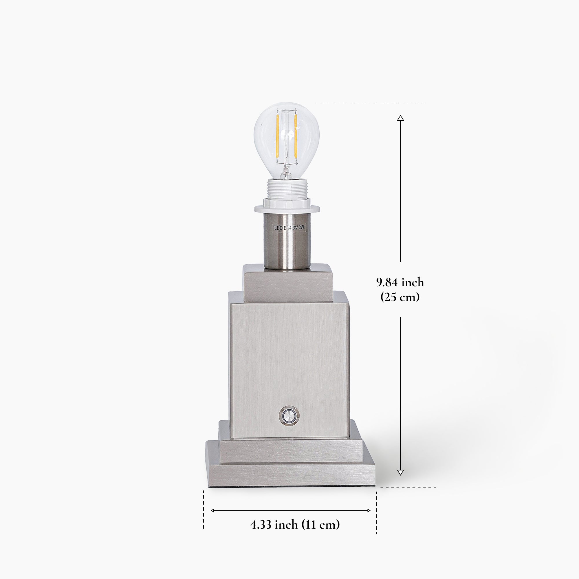 OSCAR Silver Rechargeable Lamp
