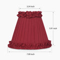 Red Wine Frilled Fabric Lampshade