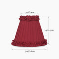 Red Wine Frilled Fabric Lampshade