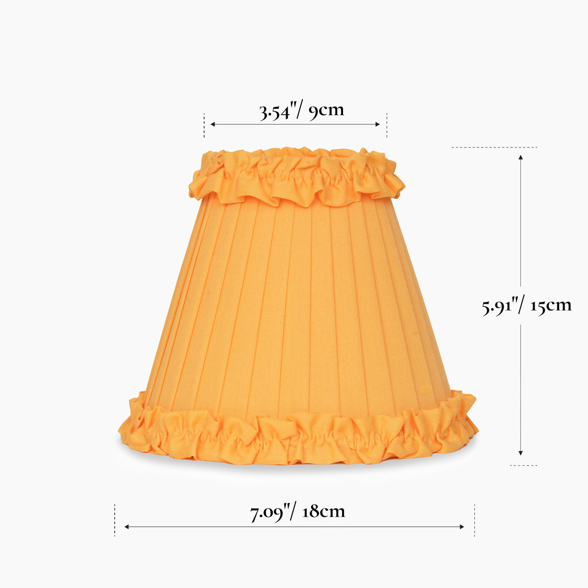Marigold Frilled Fabric Lampshade