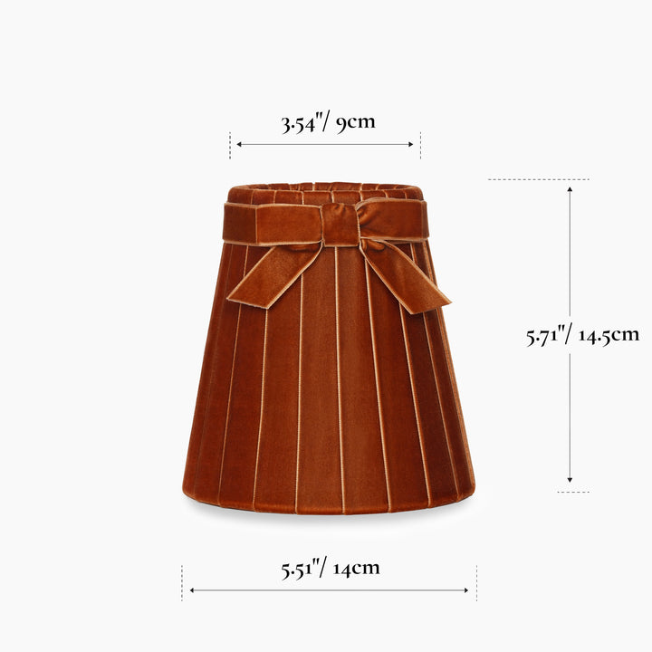Burnt Orange Velvet 5.5" Lampshade
