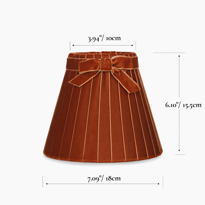 Burnt Orange Velvet 7.1" Lampshade