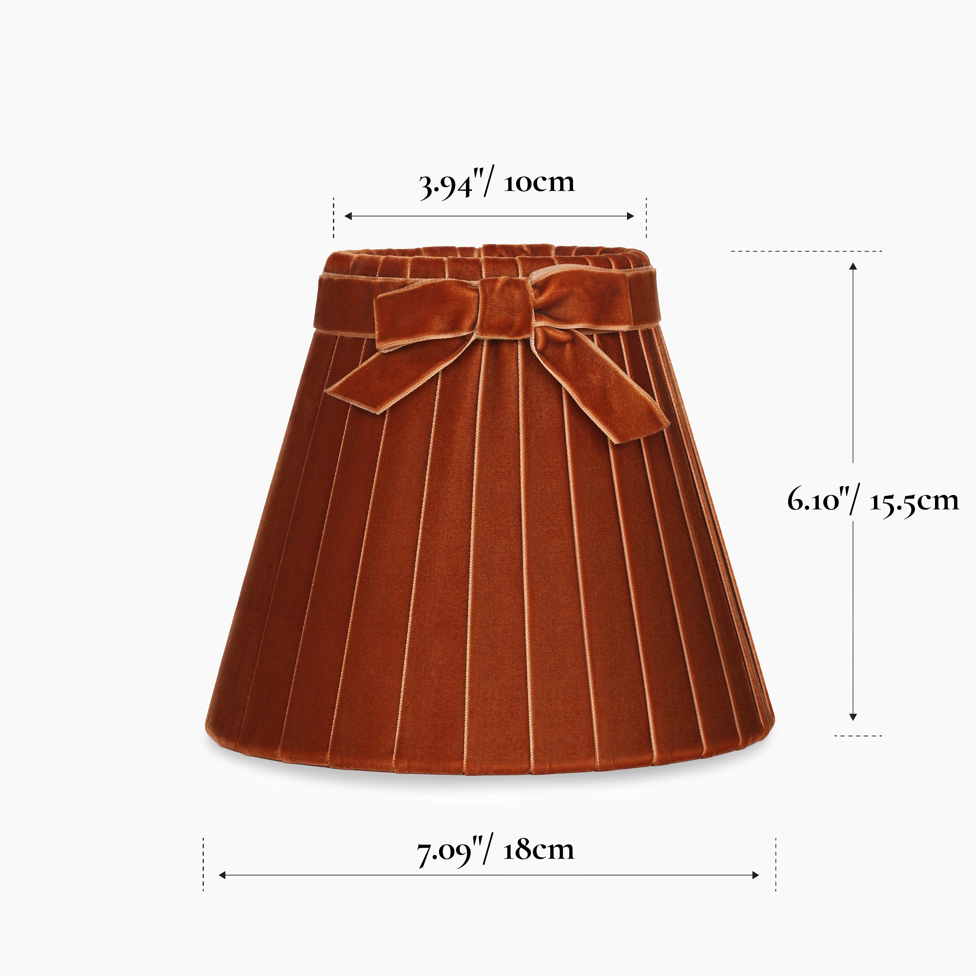 Burnt Orange Velvet 7.1" Lampshade