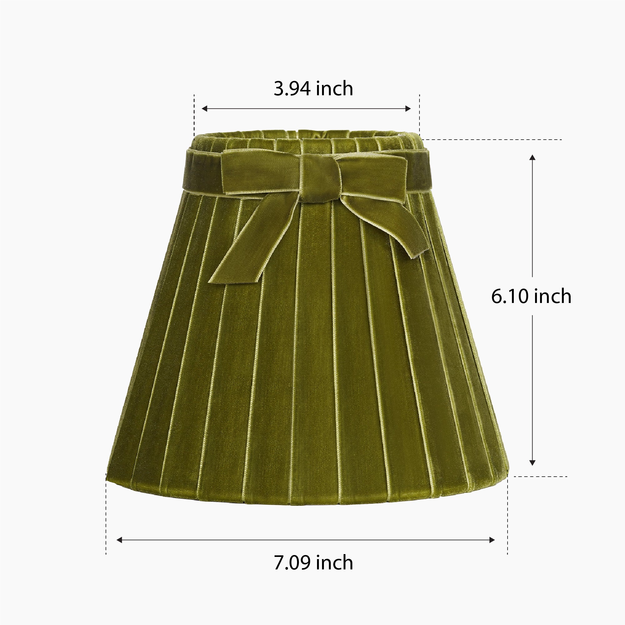 Olive Green Velvet 7.1" Lampshade