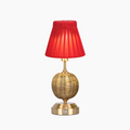 RADEN WICKER Rechargeable Lamp with 7.1" Marilyn Velvet Lampshade