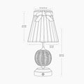 RADEN WICKER Rechargeable Lamp with 5.1" Marilyn Velvet Lampshade