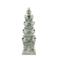 FOUR-LAYER 22.8" Dynasty Angular Tulip Vase in Delft Green