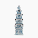 FOUR-LAYER 22.8" Dynasty Angular Tulip Vase in Delft Blue