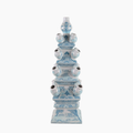 FOUR-LAYER 22.8" Dynasty Angular Tulip Vase in Delft Blue