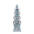 FOUR-LAYER 22.8" Dynasty Angular Tulip Vase in Delft Blue