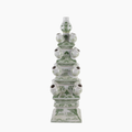 FOUR-LAYER 22.8" Dynasty Angular Tulip Vase in Delft Green