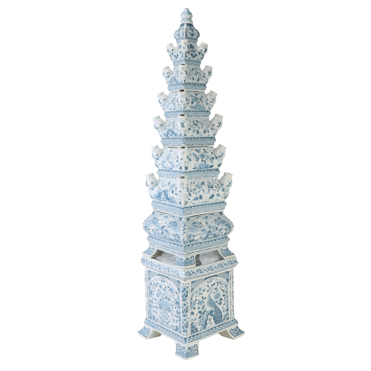 SOVEREIGN Rounded 42.5" Grand Tulipiere Tower in Delft Blue