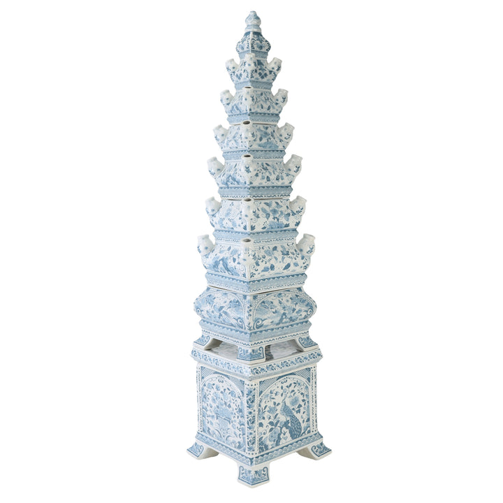 SOVEREIGN Rounded 42.5" Grand Tulipiere Tower in Delft Blue