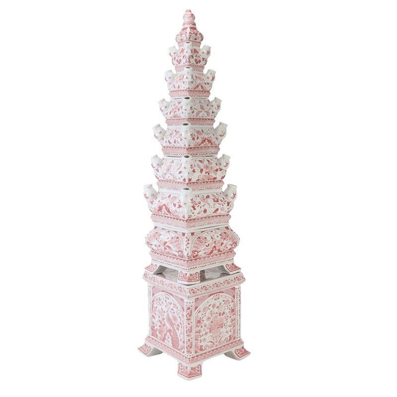 SOVEREIGN Rounded 42.5" Grand Tulipiere Tower in Delft Pink