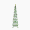 FIVE-LAYER 31.3" Tulip Pyramid Vase in Delft Green