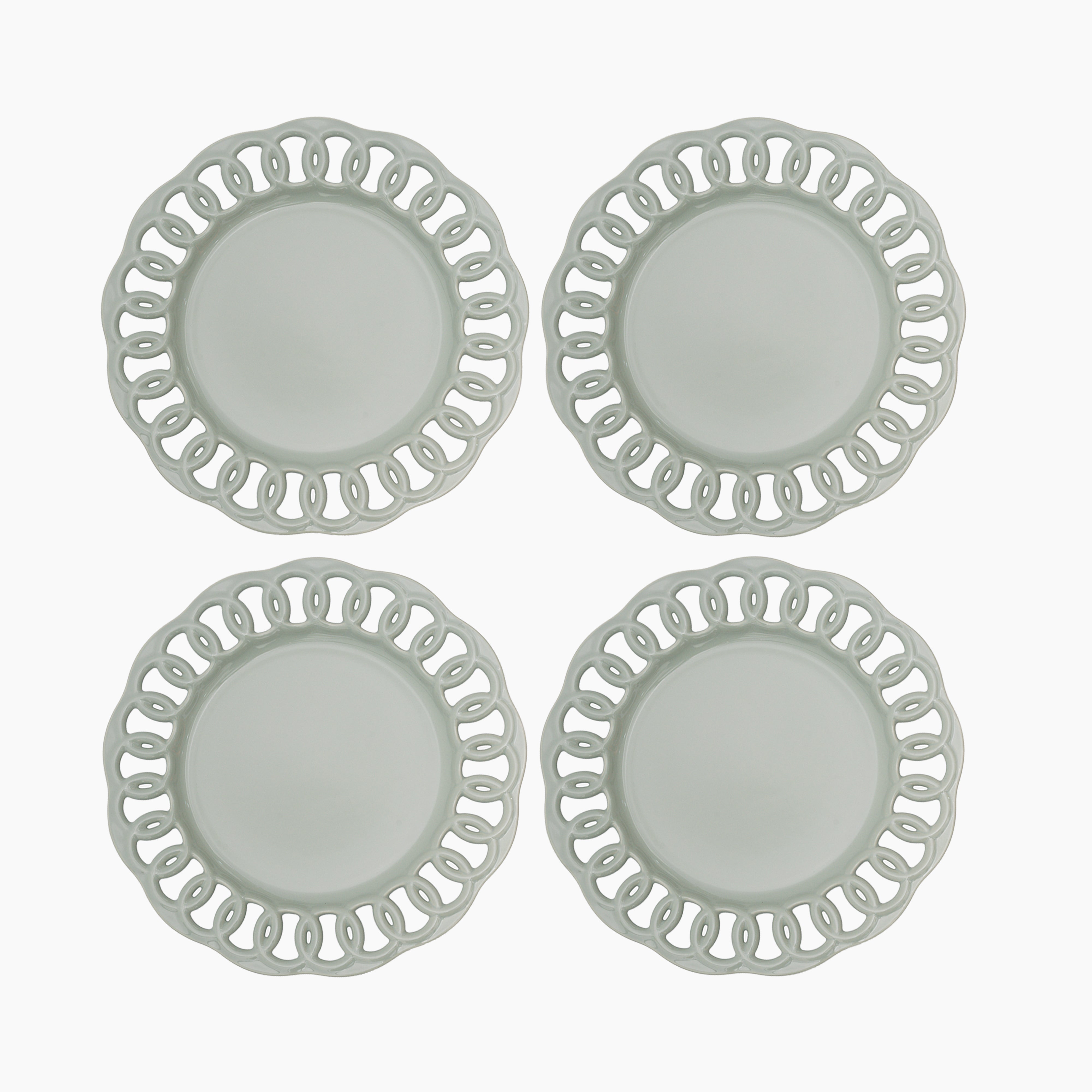 Sage Green Dinner Plates Set of 4