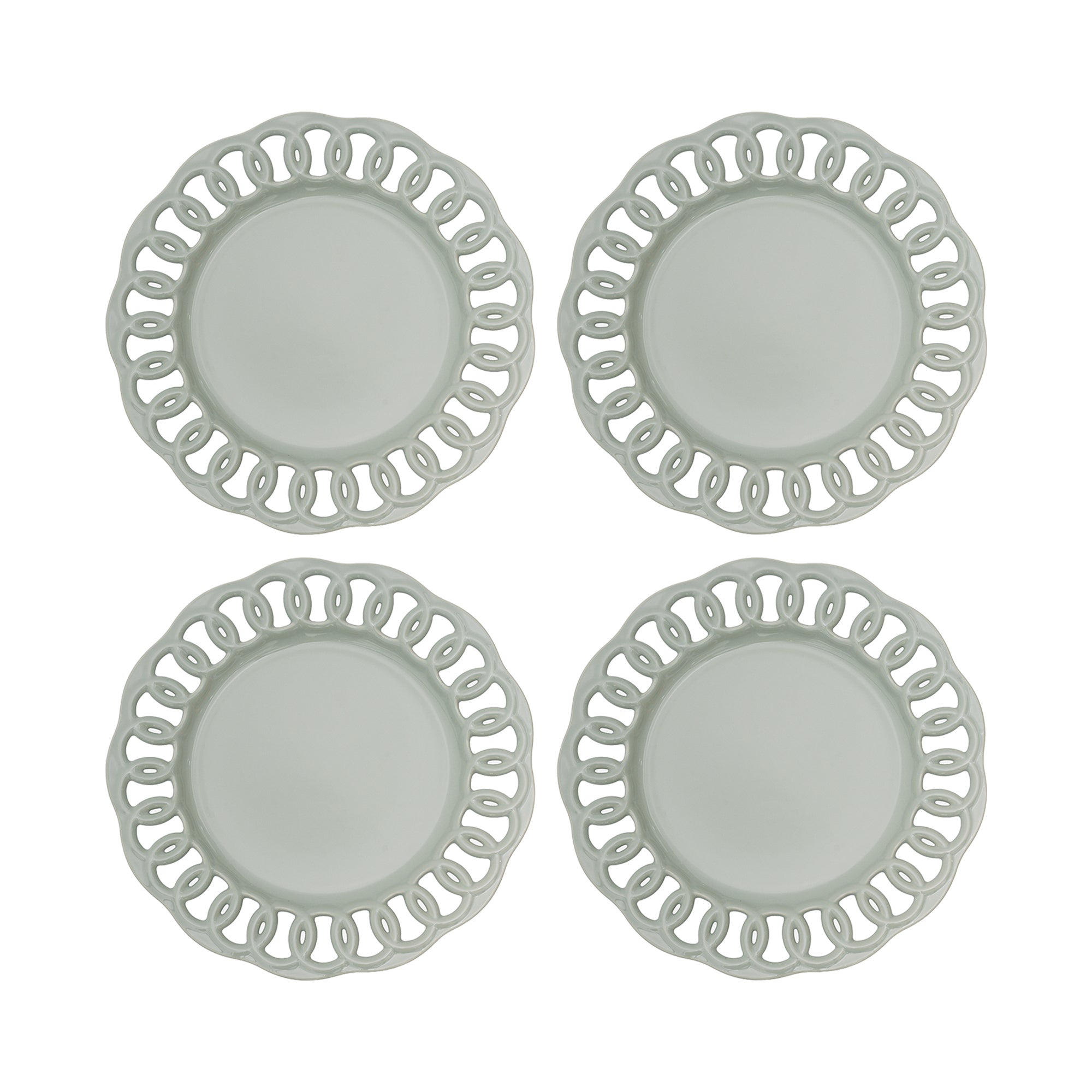 Sage Green Dinner Plates Set of 4
