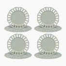 Sage Green Dinner and Salad Plates Set for 4