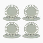 Sage Green Dinner and Salad Plates Set for 4