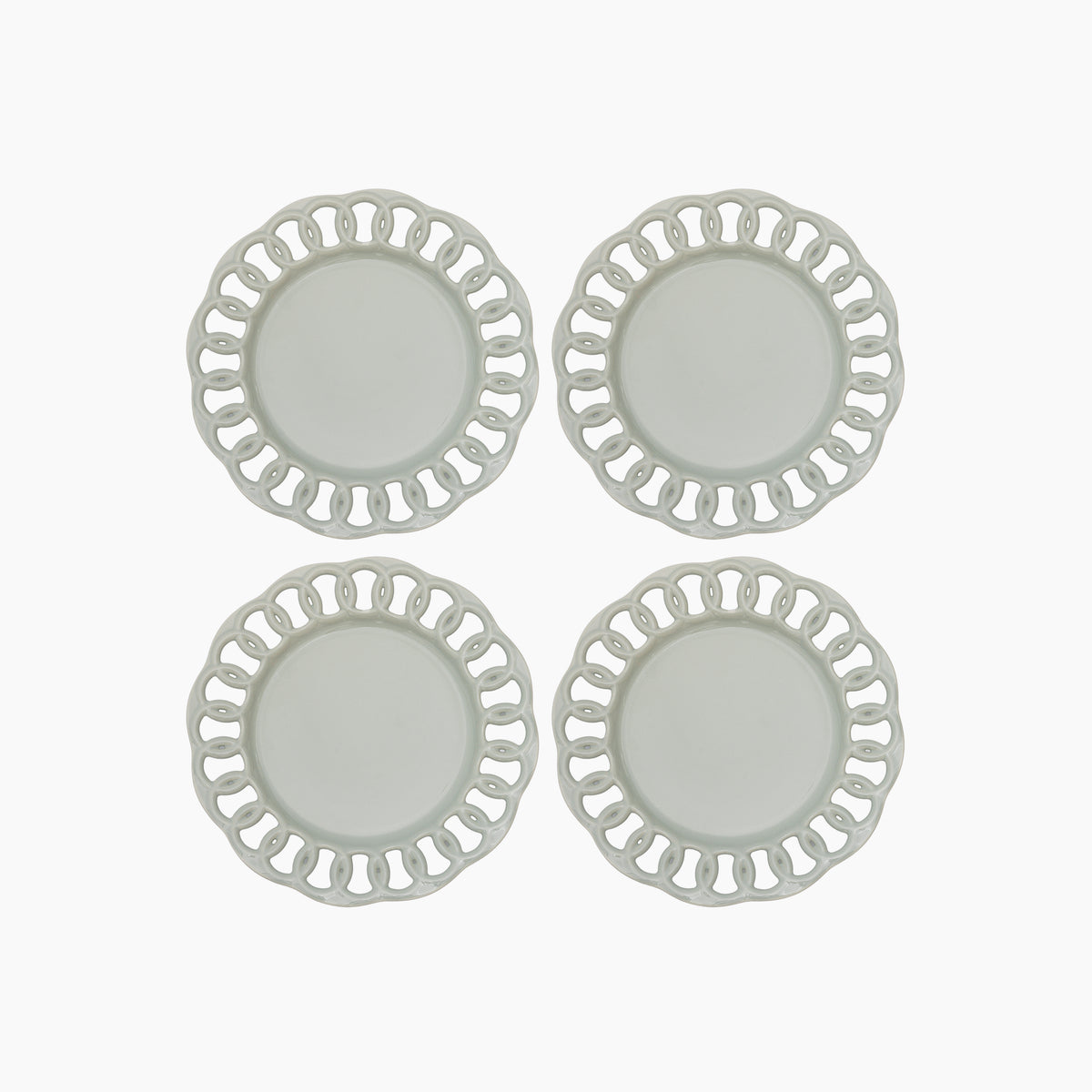 Sage Green Salad Plates Set for 4