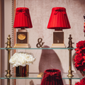 OSCAR Brass Rechargeable Lamp with 5.5" Marilyn Velvet Lampshade