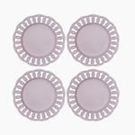 Violet Ceramic Dinner Plates Set for 4