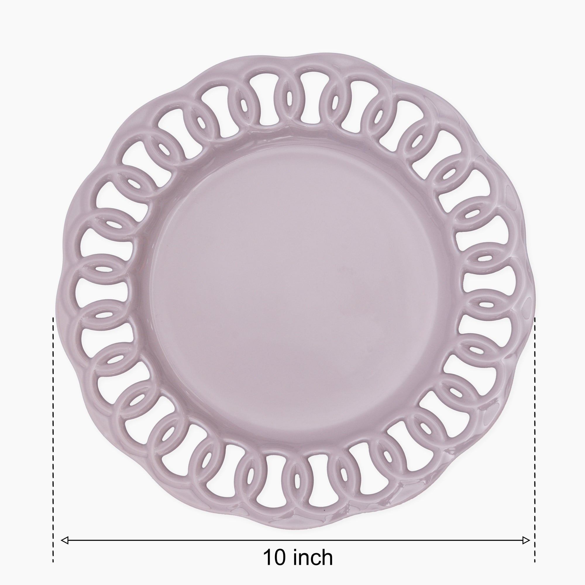 Violet Ceramic Dinner Plate Set of 1