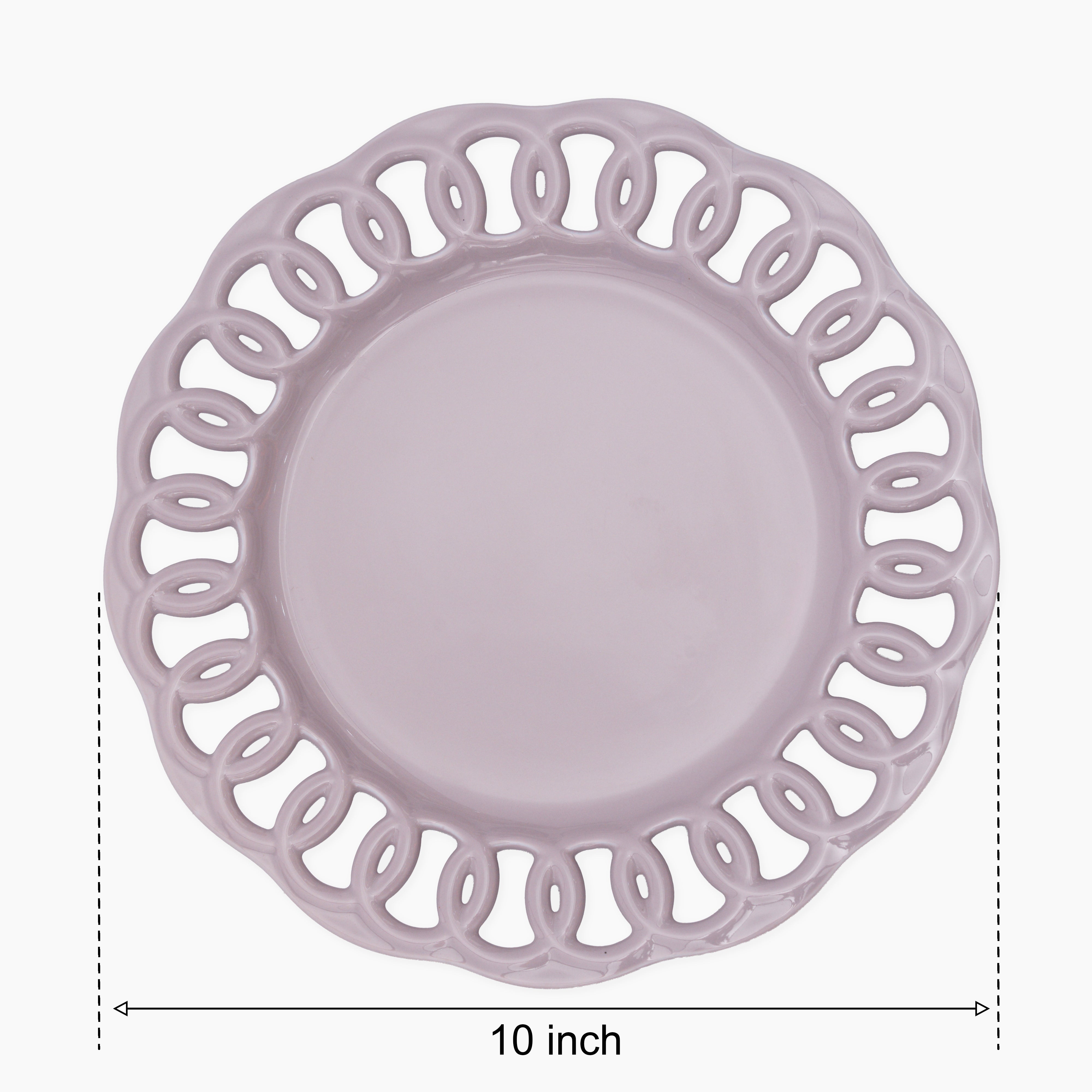 Violet Ceramic Dinner Plate Set of 1