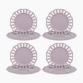Violet Dinner and Salad Plates Set for 4