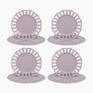 Violet Dinner and Salad Plates Set for 4