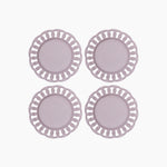 Violet Ceramic Salad Plates Set for 4