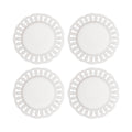 White Ceramic Dinner Plates Set of 4