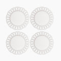 White Ceramic Dinner Plates Set of 4