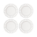 White Ceramic Salad Plates Set of 4