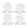 WHITE DINNER AND SALAD PLATES SET OF 8