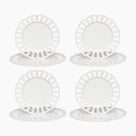 White Dinner and Salad Plates Set for 4