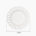 White Ceramic Salad Plates Set for 4