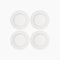 White Ceramic Salad Plates Set of 4