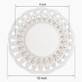 White Dinner and Salad Plates Set for 4