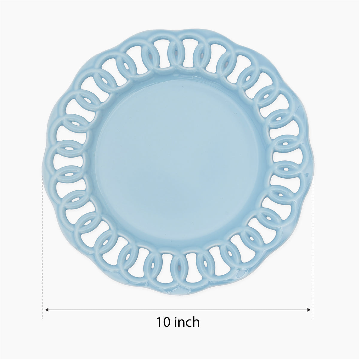 Baby Blue Ceramic Plate Set for 1