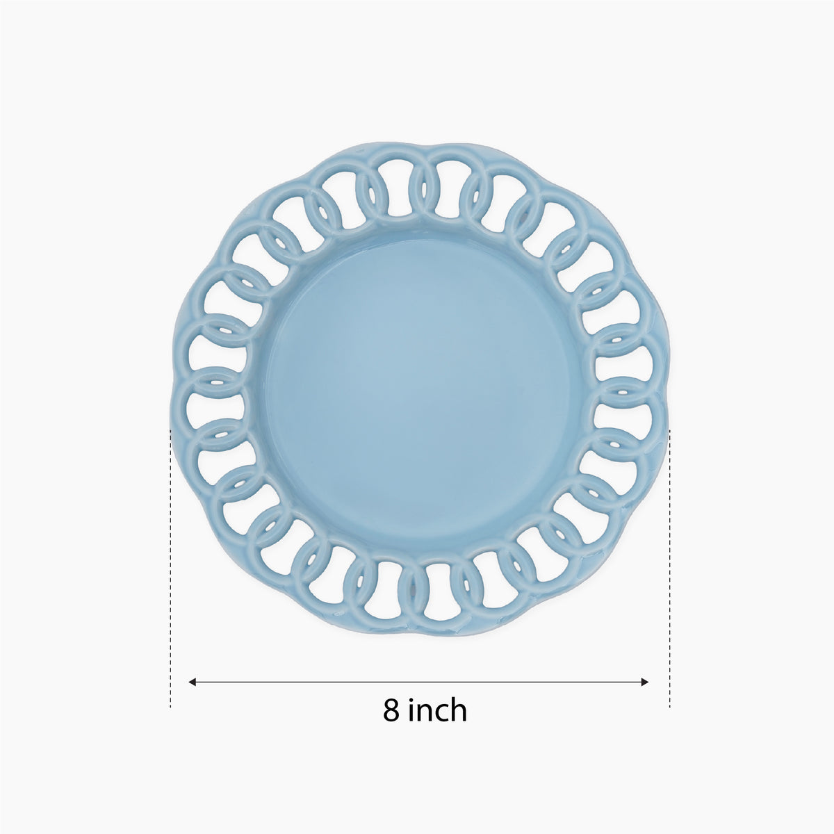 Baby Blue Ceramic Plate Set for 1