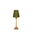 EIFFEL Rechargeable Lamp with 5.5" Olive Green Velvet Lampshade